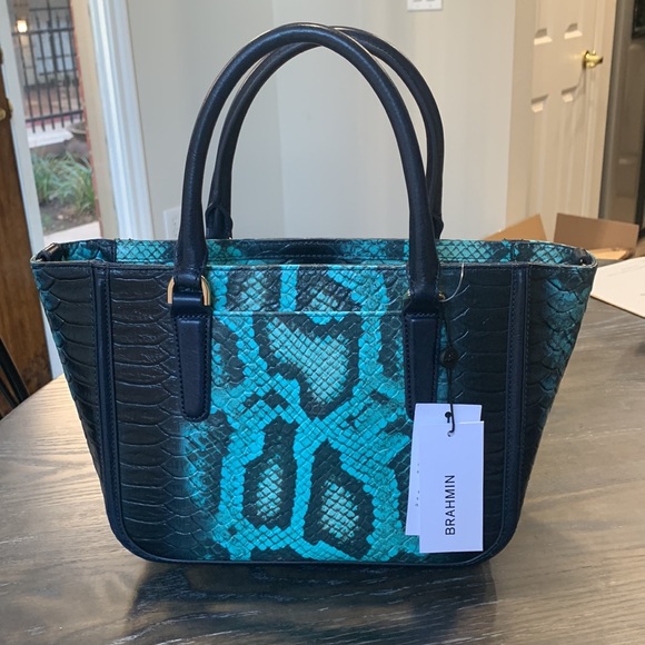 Brahmin small Ashlee blue Waterford tote NWT - Picture 2 of 8